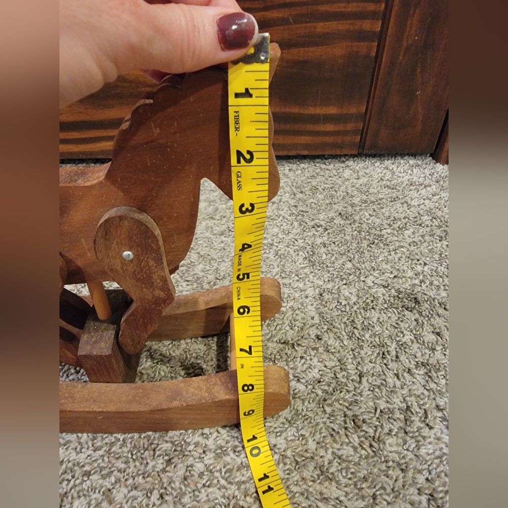 Vintage Wooden Rocking Horse - Picture 8 of 9